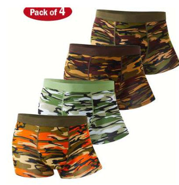 StealthFit Modal Camo Mid-Waist Breathable Boxers - Men's underwear by Trendsi | Available at Handbags Specialist Headquarter