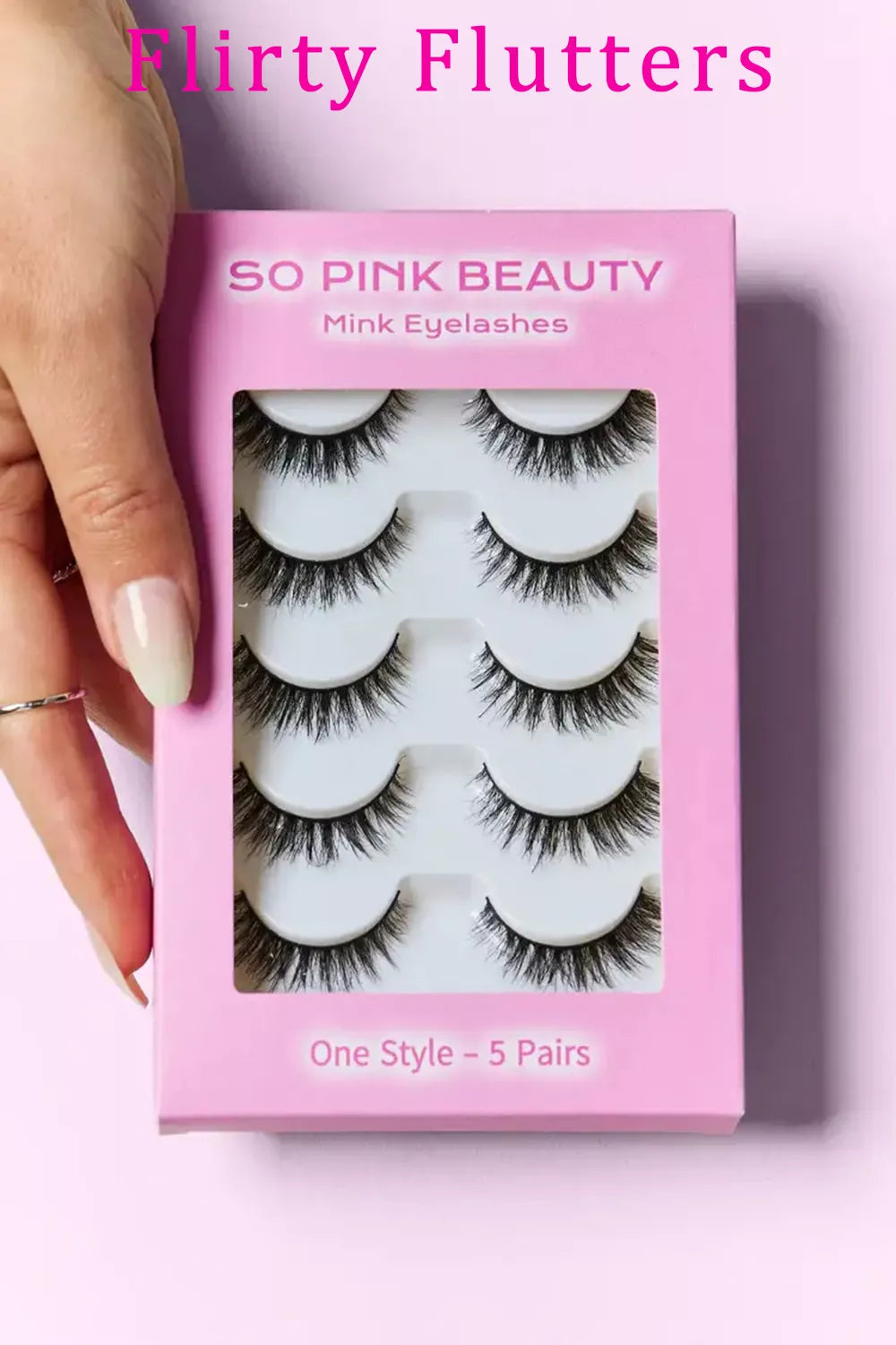 SO PINK BEAUTY Mink Eyelashes 5 Pairs - Sleepwear by Trendsi | Available at Handbags Specialist Headquarter