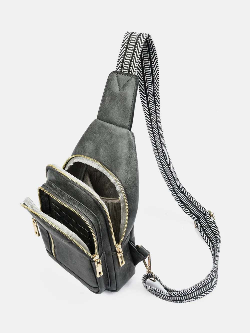 PU Leather Adjustable Strap Crossbody Bag - Crossbody Bag by Trendsi | Available at Handbags Specialist Headquarter