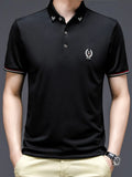 Men's Plus Size Short Sleeve Collar Polo Shirt - Men's Polo shirt by Trendsi | Available at Handbags Specialist Headquarter