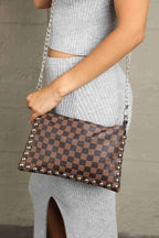 Adored PU Leather Studded Shoulder Bag - handbags by Trendsi | Available at Handbags Specialist Headquarter