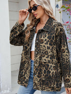 Button Up Long Sleeve Denim Jacket - Tops by Trendsi | Available at Handbags Specialist Headquarter