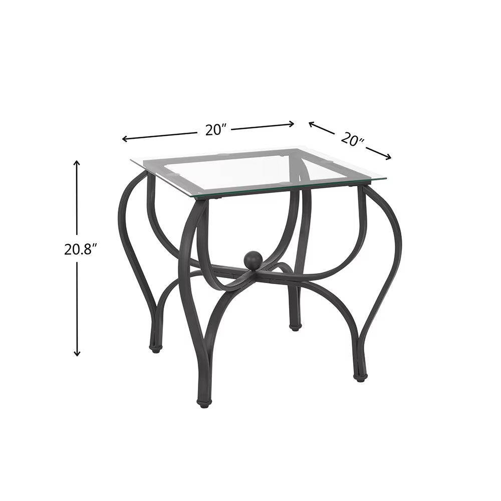 TriGlass Chic: Sleek 3-Piece Coffee Table Set - decor by Trendsi | Available at Handbags Specialist Headquarter