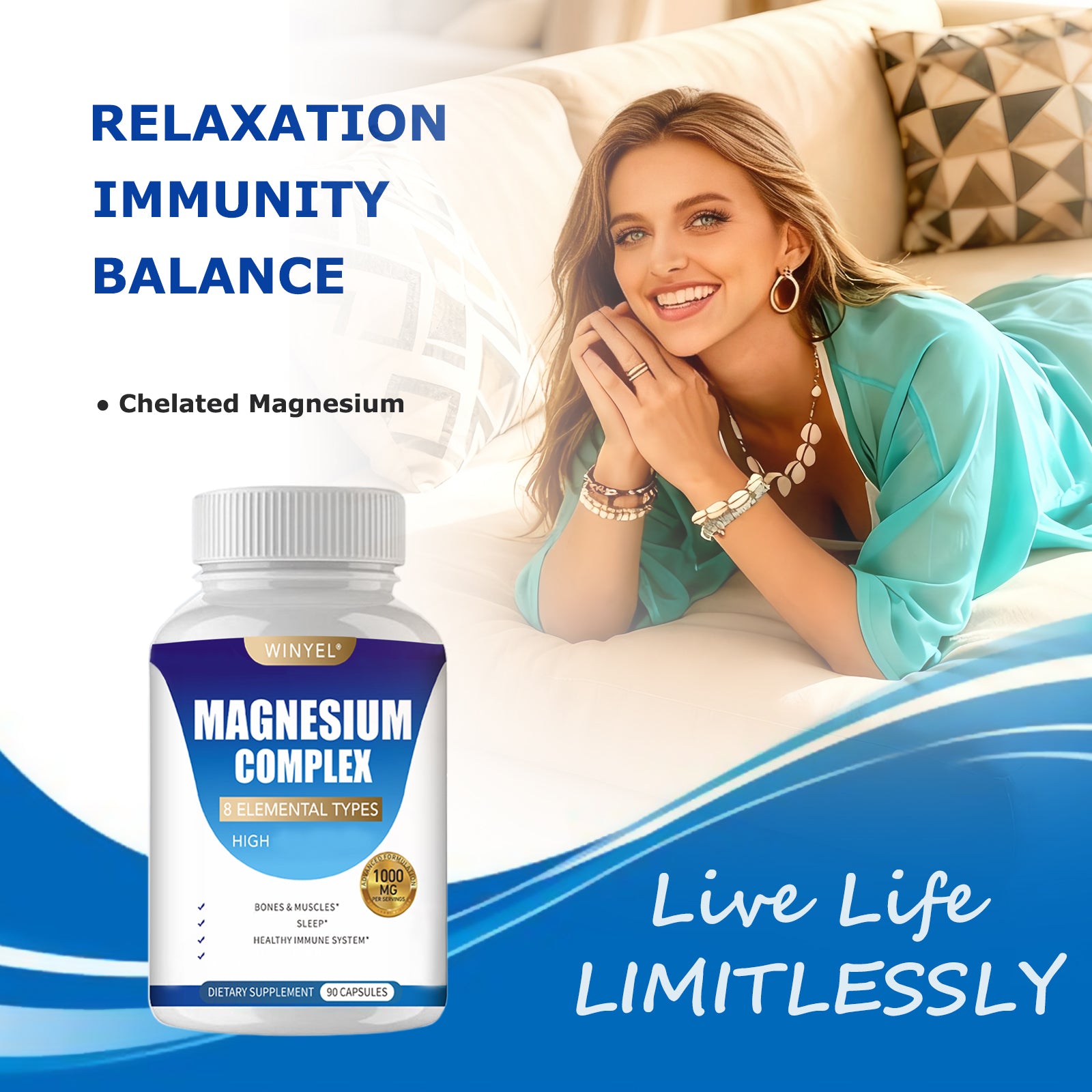 Magnesium Complex Capsules with Malate & Glycinate, 90ct