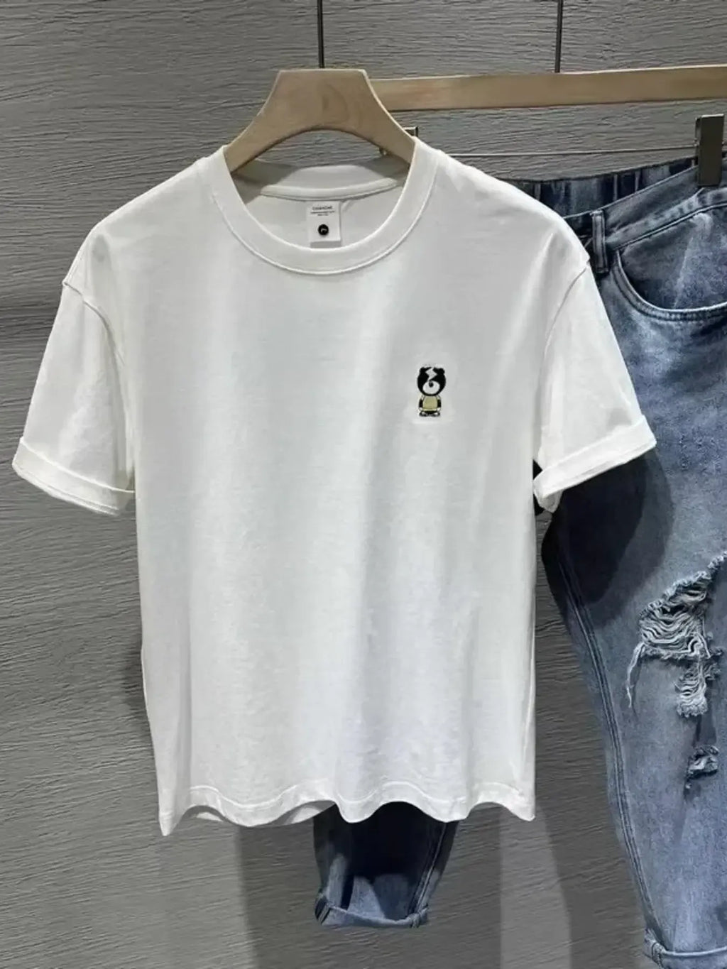 Men's Full Size Graphic Round Neck T-Shirt Plus Size - mens-shirts by Trendsi | Available at Handbags Specialist Headquarter