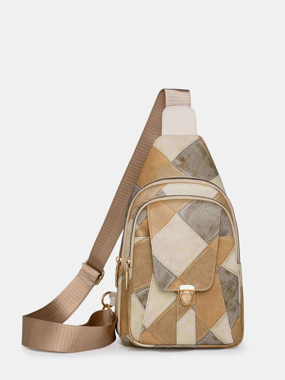 PU Leather Color Block Crossbody Bag - Crossbody Bag by Trendsi | Available at Handbags Specialist Headquarter