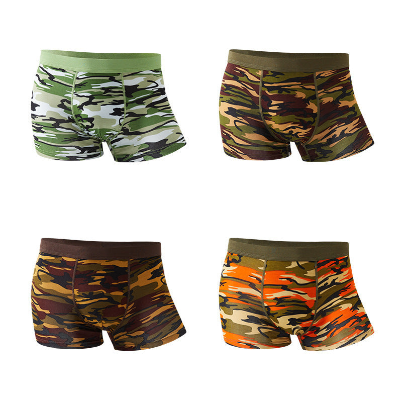 StealthFit Modal Camo Mid-Waist Breathable Boxers - Men's underwear by Trendsi | Available at Handbags Specialist Headquarter