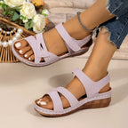 Open Toe Wedge Sandals -  by Trendsi | Available at Handbags Specialist Headquarter