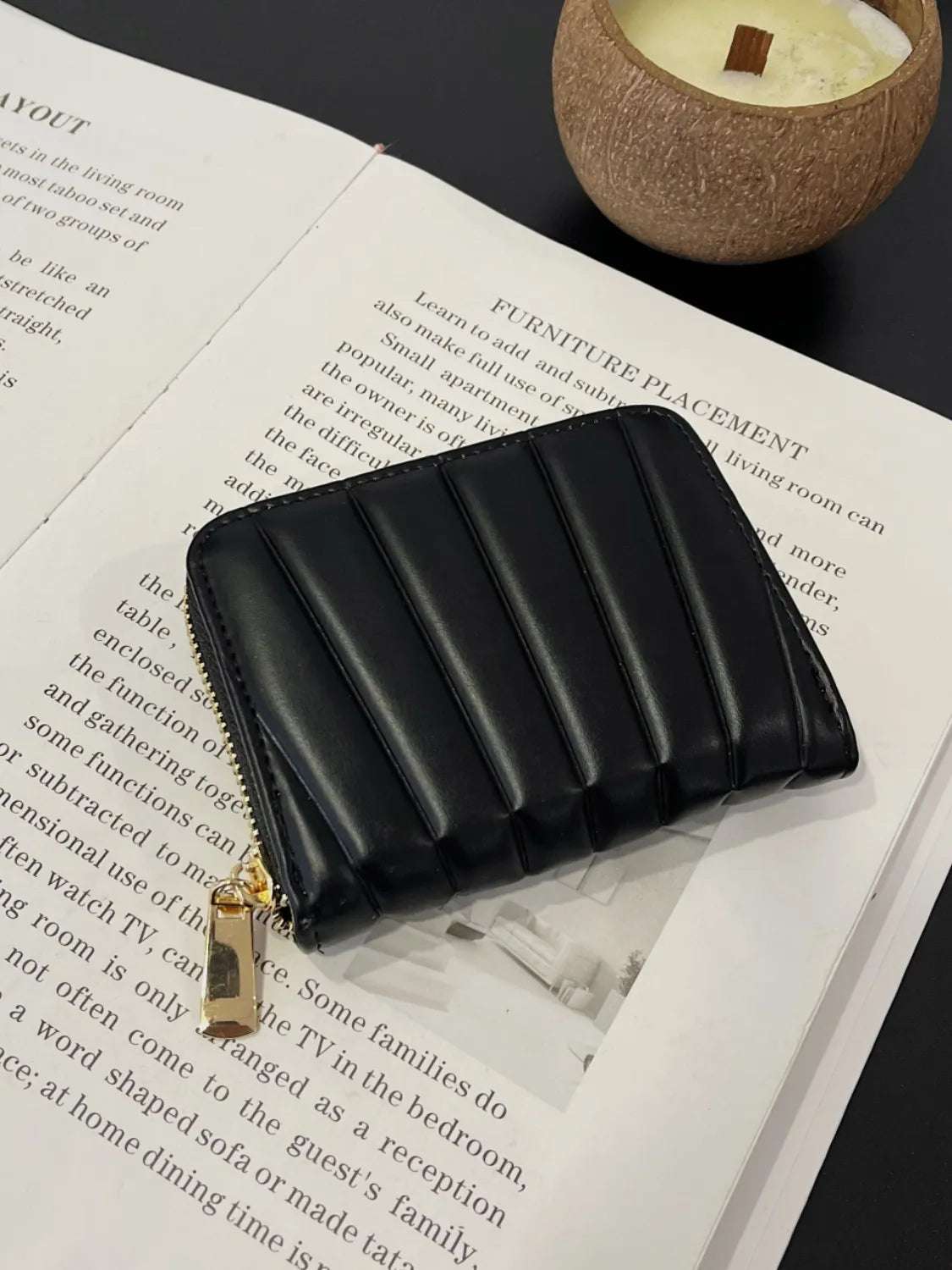 Solid PU Leather Mini Wallet - Wallet by Trendsi | Available at Handbags Specialist Headquarter