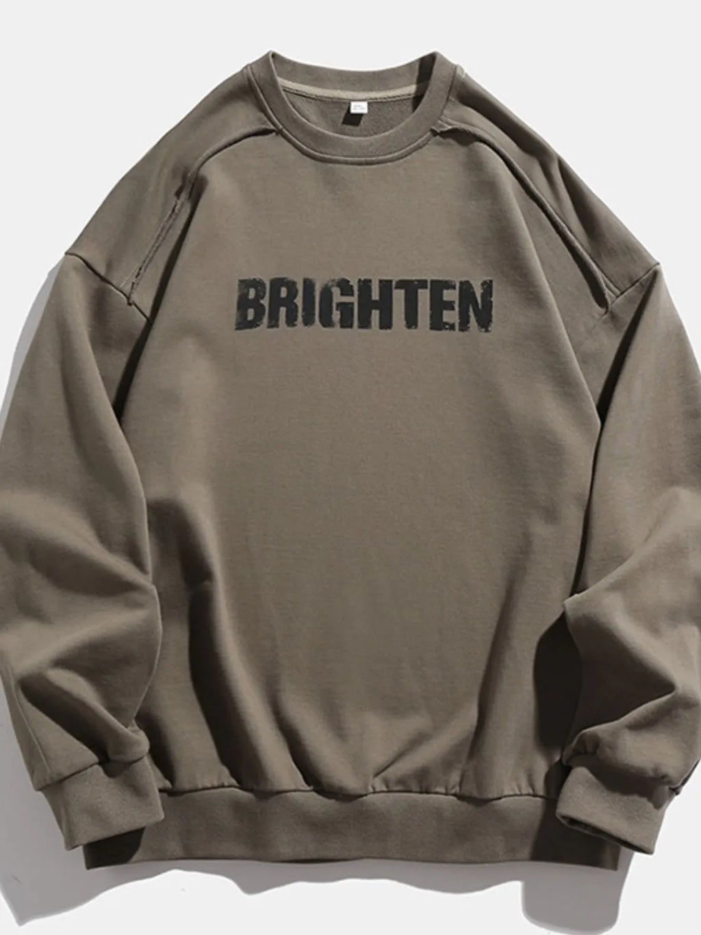 Men's Letter Graphic Round Neck Long Sleeve Sweatshirt - Men's Sweatshirts by Trendsi | Available at Handbags Specialist Headquarter