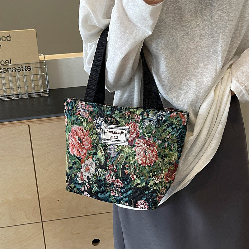 Canvas Large-capacity Shoulder Handbag