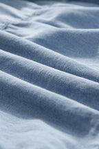 Ruffle Cap Sleeve Tiered A-line Denim Dress - Women / Jeans & Denim by Trendsi | Available at Handbags Specialist Headquarter