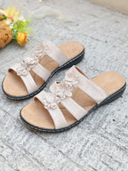 Flower Multi-Strap Flat Sandals - Women Sandals by Trendsi | Available at Handbags Specialist Headquarter