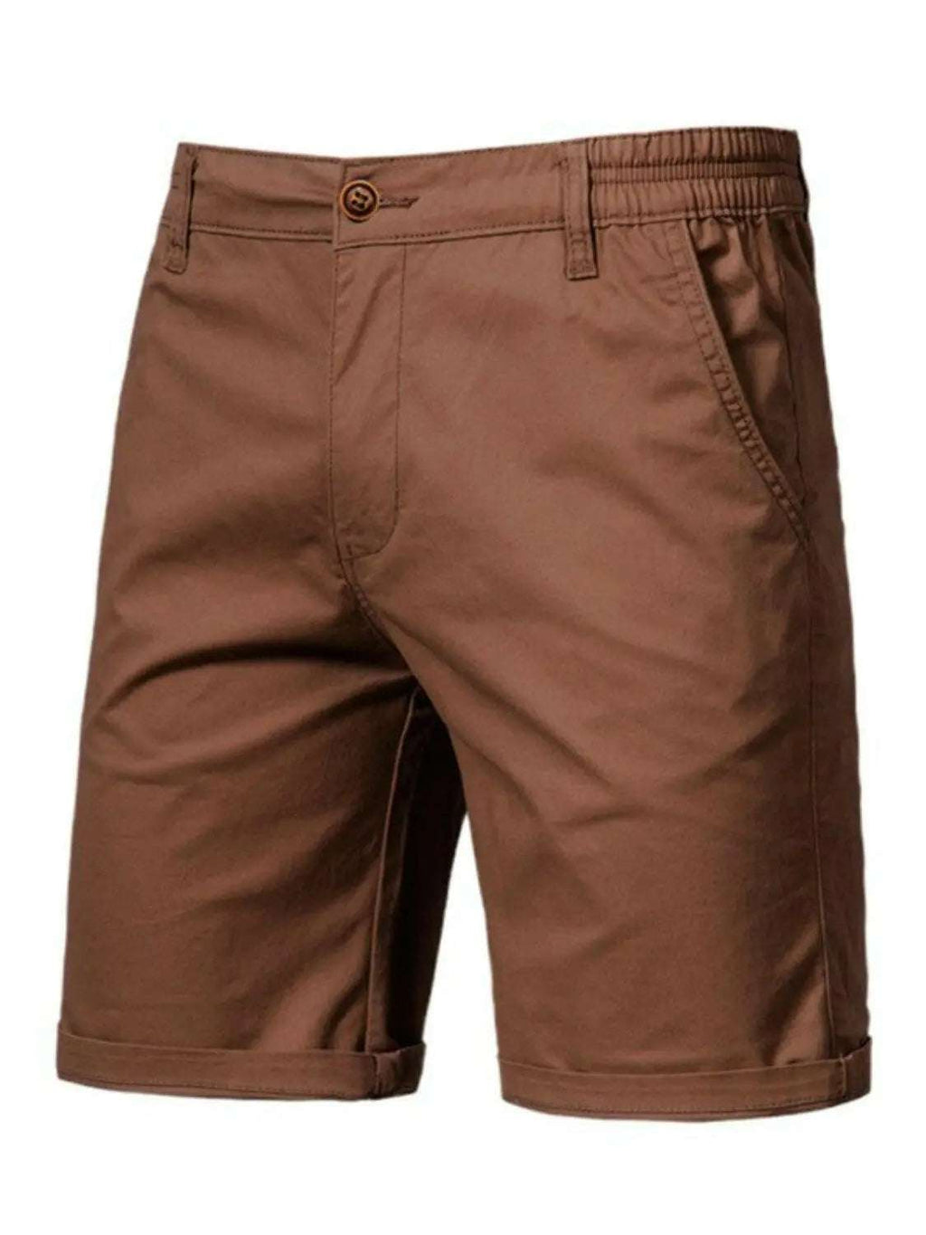 Men's Elastic Waist Shorts with Pockets - Men's Pants by Trendsi | Available at Handbags Specialist Headquarter