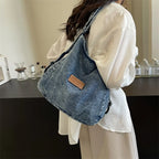 Adjustable Strap Denim Shoulder Bag - Handbags by Trendsi | Available at Handbags Specialist Headquarter