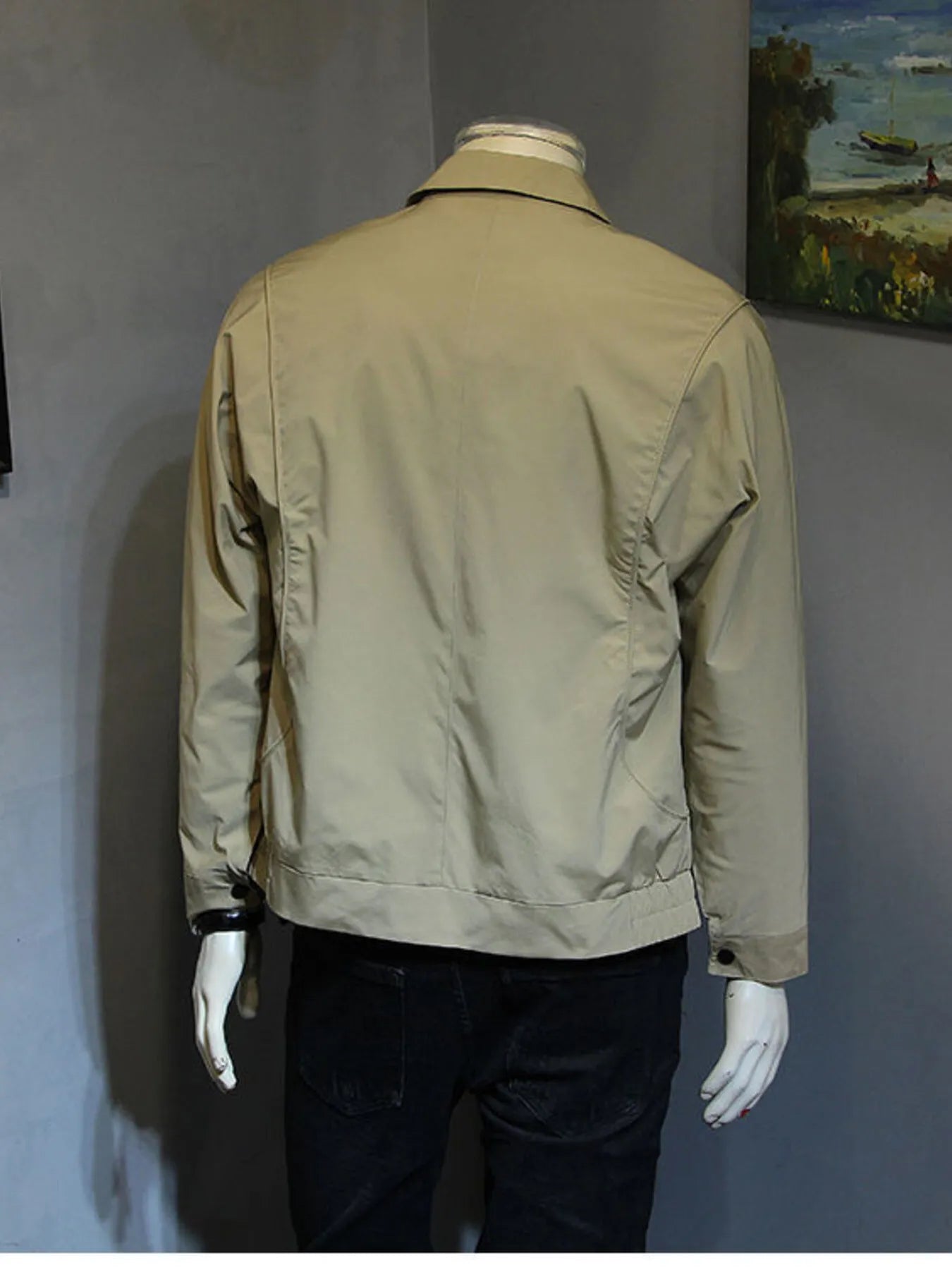 Men's Plus Size Snap Down Long Sleeve Jacket - Men's jackets by Trendsi | Available at Handbags Specialist Headquarter