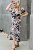 Heimish Give Me Roses Full Size Floral Maxi Wrap Dress - Dresses by Trendsi | Available at Handbags Specialist Headquarter