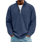 CozyCord Zip Polo: Men's Warm Stand Collar Top - 100001871 by Trendsi | Available at Handbags Specialist Headquarter