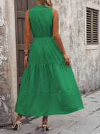 Notched Sleeveless Maxi Tank Dress - Maxi Dress by Trendsi | Available at Handbags Specialist Headquarter