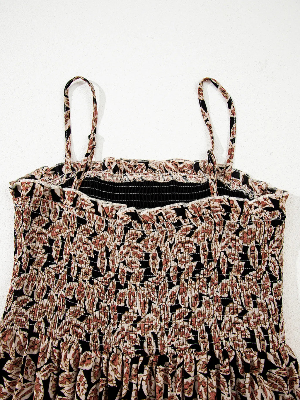 Printed Smocked Bodice Maxi Dress - Maxi Dress by Trendsi | Available at Handbags Specialist Headquarter