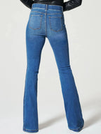 Full Size High-Waisted Flare Jeans Plus Size - Women / Jeans & Denim by Trendsi | Available at Handbags Specialist Headquarter