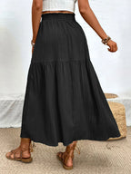 Frill Slit Skirt - Skirts by Trendsi | Available at Handbags Specialist Headquarter