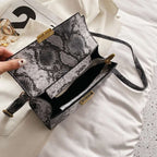 PU Leather Snakeskin Print Crossbody Bag - Crossbody Bag by Trendsi | Available at Handbags Specialist Headquarter