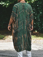 Men's Plus Size Printed Open Front Cover-Up - Men's T Shirt by Trendsi | Available at Handbags Specialist Headquarter