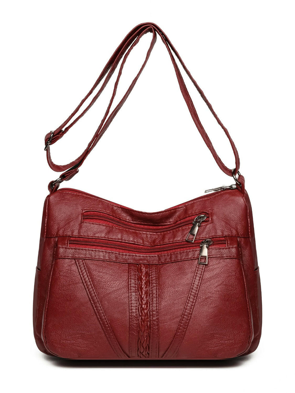 PU Leather Adjustable Strap Shoulder Bag - Shoulder Bags by Trendsi | Available at Handbags Specialist Headquarter