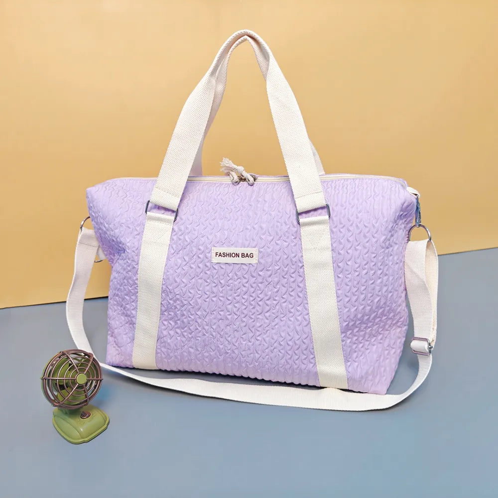 Textured Nylon Travel Bag - travel-bag by Trendsi | Available at Handbags Specialist Headquarter