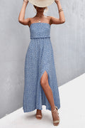 Strapless Split Maxi Dress - Maxi Dress by Trendsi | Available at Handbags Specialist Headquarter