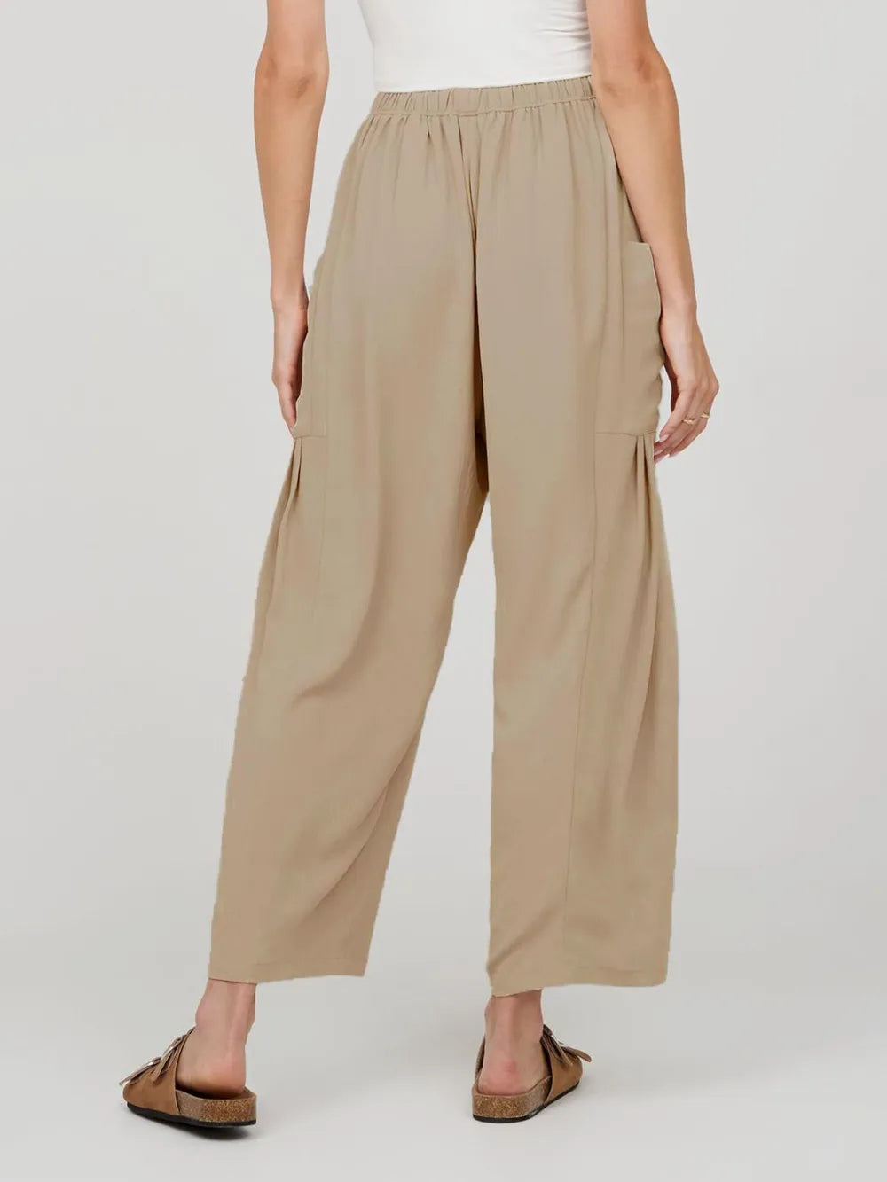 Full Size Wide Leg Pants with Pockets - Women Pants by Trendsi | Available at Handbags Specialist Headquarter