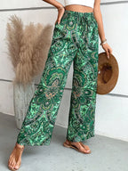 Printed Wide Leg Pants - Women Pants by Trendsi | Available at Handbags Specialist Headquarter