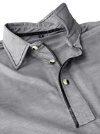 Men's Button Detail Long Sleeve Polo - Men's Polo shirt by Trendsi | Available at Handbags Specialist Headquarter