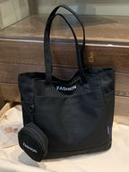 Canvas Tote Bag with Pouch - Tote Bag by Trendsi | Available at Handbags Specialist Headquarter