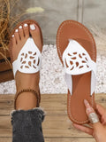 Cutout Toe Post Flats Sandals - Women Sandals by Trendsi | Available at Handbags Specialist Headquarter
