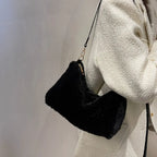 Faux Fur Removable Strap Shoulder Bag - Handbags by Trendsi | Available at Handbags Specialist Headquarter