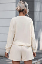 WIFE OF THE PARTY Round Neck Top and Shorts Set - Sleepwear by Trendsi | Available at Handbags Specialist Headquarter