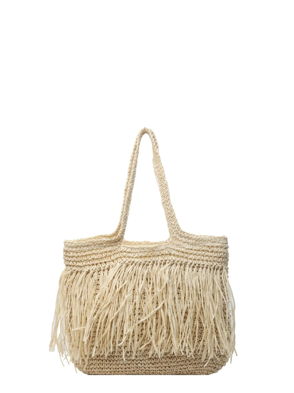Bohemian Straw Fringe Hobo Handbag - handbags by Trendsi | Available at Handbags Specialist Headquarter