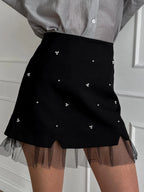 Tulle Hem Mini Skirt - Skirts by Trendsi | Available at Handbags Specialist Headquarter