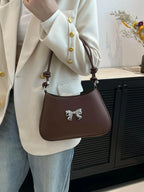 Bow PU Leather Knotted Strap Handbag - Tote Bag by Trendsi | Available at Handbags Specialist Headquarter