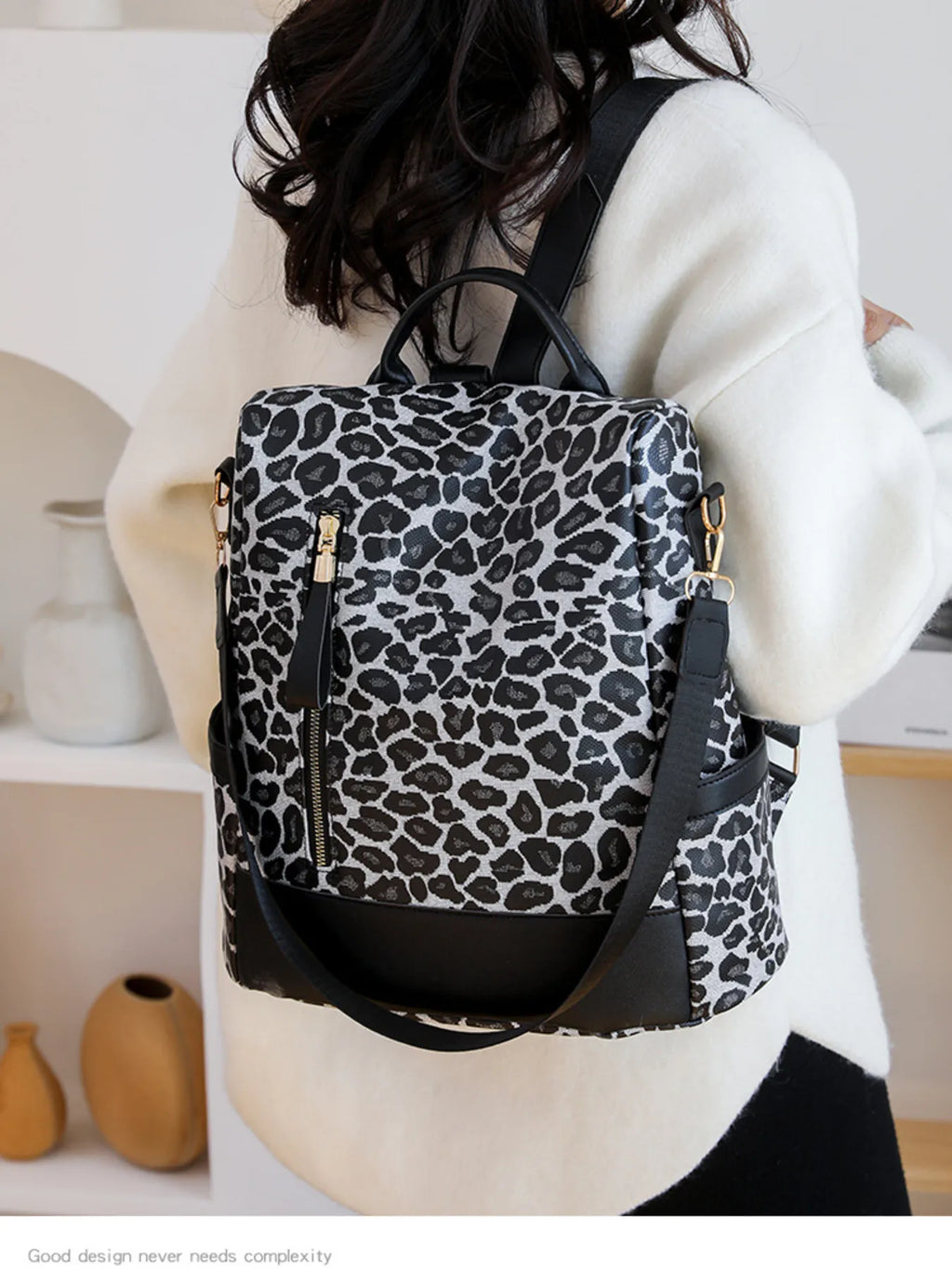 Leopard Print Backpack Bag - Leather Backpack Bag by Trendsi | Available at Handbags Specialist Headquarter