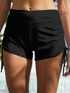 FAM-FAM Drawstring Mid-Rise Waist Swim Shorts -  by Trendsi | Available at Handbags Specialist Headquarter
