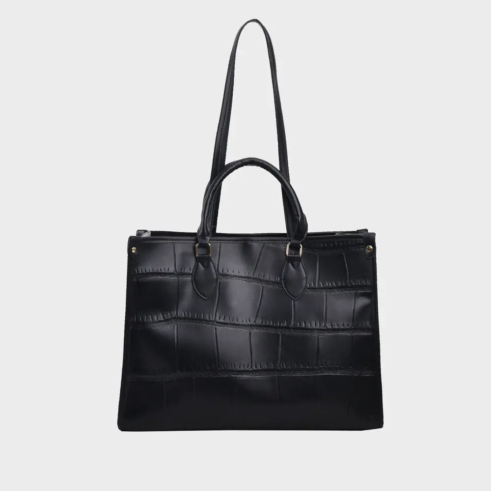 PU Leather Tote Bag - Tote Bag by Trendsi | Available at Handbags Specialist Headquarter