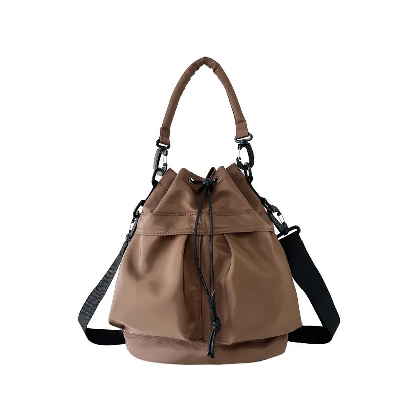 Drawstring Nylon Bucket Bag - Crossbody Bag by Trendsi | Available at Handbags Specialist Headquarter