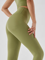 Wide Waistband Sports Leggings - Leggings by Trendsi | Available at Handbags Specialist Headquarter