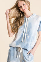 BiBi Tie Dye French Terry Hoodie Top and Bottom Set -  by Trendsi | Available at Handbags Specialist Headquarter