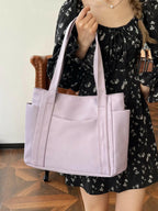 Oxford Cloth Tote Bag with Zipper - Tote Bag by Trendsi | Available at Handbags Specialist Headquarter