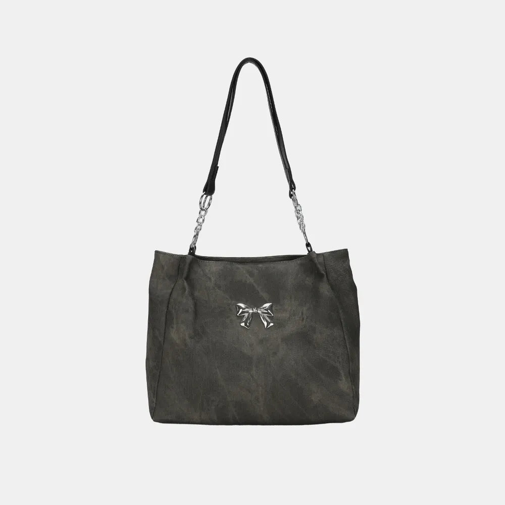 Bow Polyester Medium Tote Bag - Tote Bag by Trendsi | Available at Handbags Specialist Headquarter