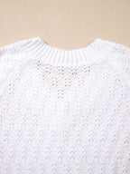 Textured Knit Ribbed Edge V Neck Loose Sweater - Tops by Trendsi | Available at Handbags Specialist Headquarter